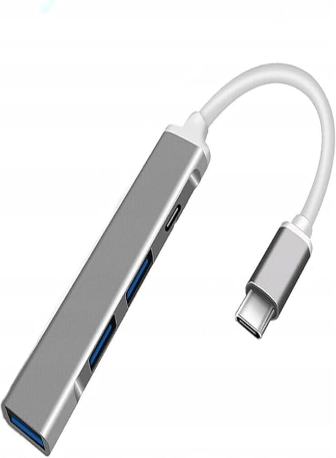 Keendex KX 3127 Type-C Splitter Hub to 4 USB 3.0 Ports - Silver